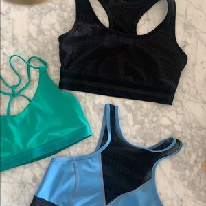 3 name brand sports bras size small